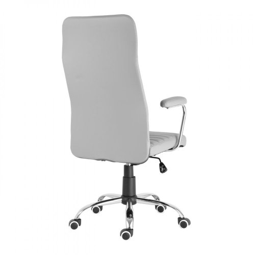 Kancelářská židle SOFT – ekokůže, šedá, nosnost 130 kg