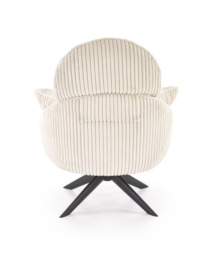 Relaxačné otočné kreslo MERRY 2 — oceľ, menčestrová látka, viac farieb - Farebné varianty MERRY 2: Krémová