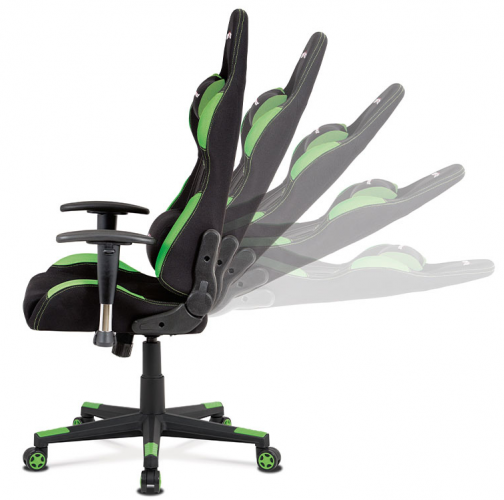 Herní židle na kolečkách ERACER F02 – černá/zelená