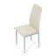 Elegantná jedálenská stolička LENA Autronic s krémovou látkou a sivými nohami