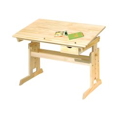 Dětský výškově stavitelný stůl TIMBER - masiv Halmar