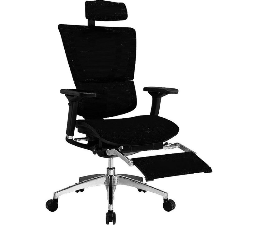 Kancelárska otočná stolička JOO - sieťovina, čierna