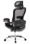 Kancelářská ergonomická židle MET — černá, s podhlavníkem a područkami