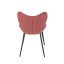 Autronic Jídelní židle TERRA, červená látka, černá kovová podnož