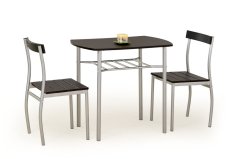 Jídelní set LANCE 1 + 2 – kov, wenge Halmar