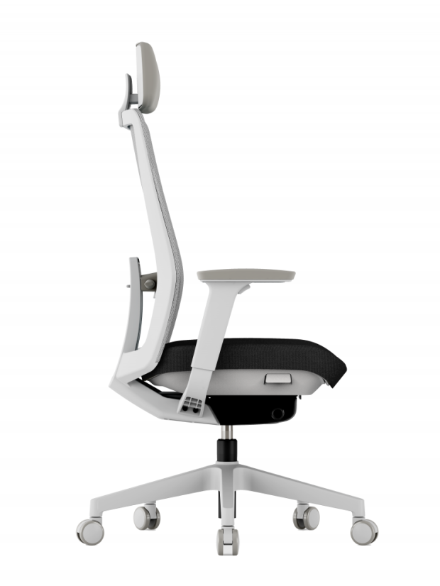Kancelárska ergonomická stolička OFFICE More K10 W — viac farieb - K10 white - barevné varianty: Sivá