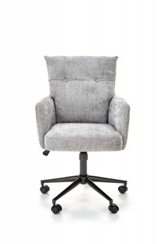 Kancelářská otočná židle FLORES — látka, světle šedá