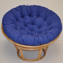 Relaxační papasan ARTEMIS — ⌀110 cm, ratan, látka, medová / více barev