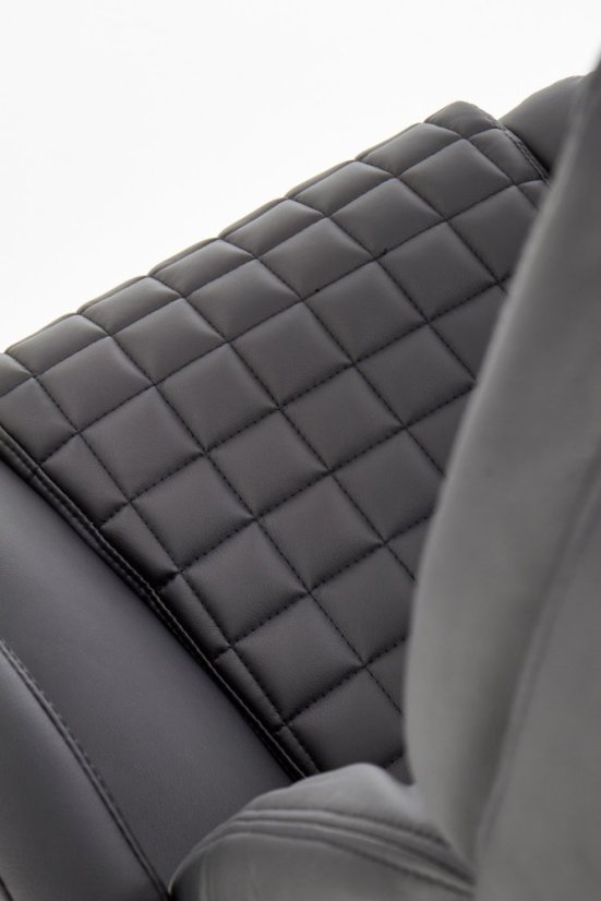 Kancelářské křeslo KING— ekokůže, černá, nosnost 130 kg Halmar