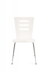 Židle NIRA – kov, překližka, bílá Halmar
