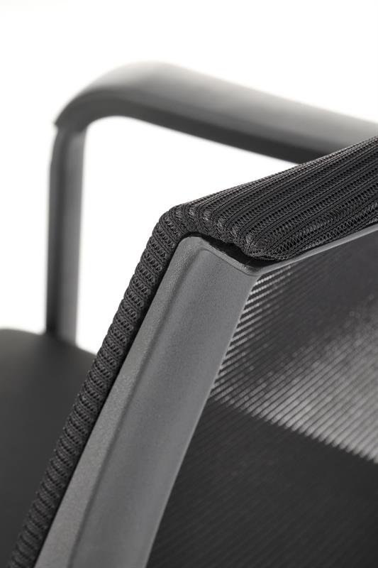 Konferenčná stolička BERGEN - látka, sieťovina, čierna