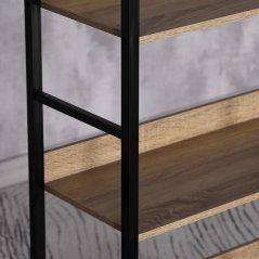 Regál ESTILO I — čierna / dekor dub