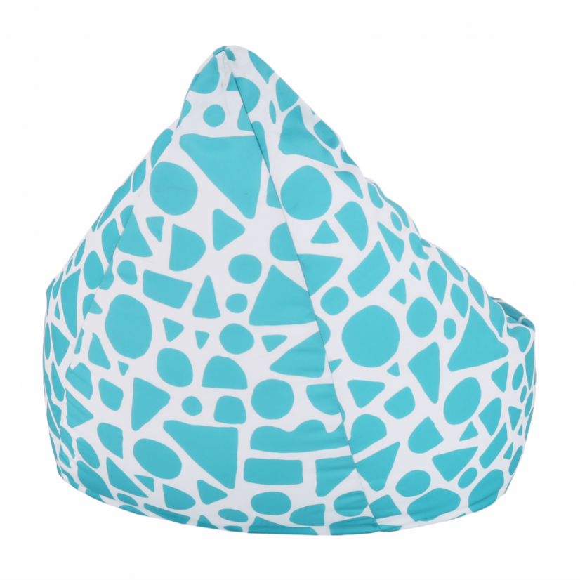 Sedací vak TELDIN —75x75x110, látka, tyrkysová / biela