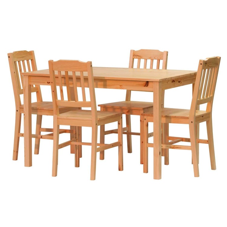 Jídelní set Stima PINETA 1 + 4 v rustikálním stylu – masiv, borovice IDEA nábytek