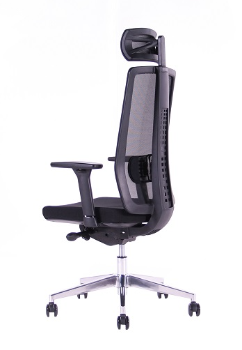 Kancelárska ergonomická stolička Sego SPIRIT — čierna, nosnosť 130 kg