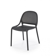 Jídelní židle BERN — plast, černá Halmar
