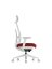 Ergonomická kancelárska stolička K42 WHITE SP – sieťovina/ čalúnená, červená