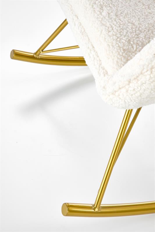 Houpací křeslo LIBERTO –? látka, krémová Halmar