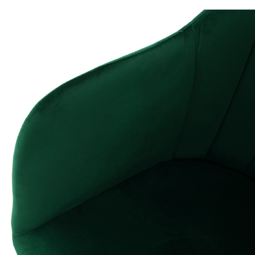 Otočné jídelní křesílko DALIO – látka, masiv, více barev - Čalounění DALIO: smaragd / buk