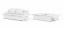 Rozkládací pohovka SONY 193 cm — látka, šedá / bílá