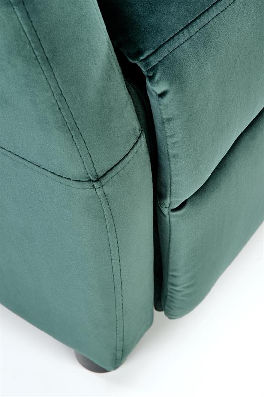 Relaxačné polohovacie TV kreslo FELIPE 2 — látka, zelená