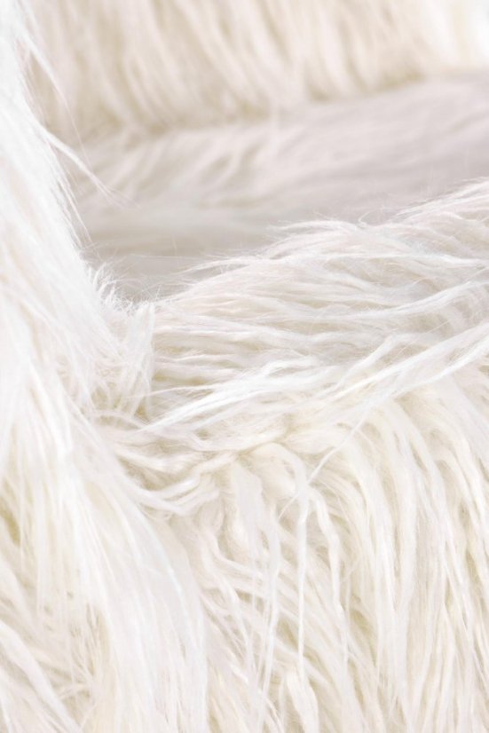 Houpací křeslo AUSTIN –? kov/masiv, látka krémová Halmar