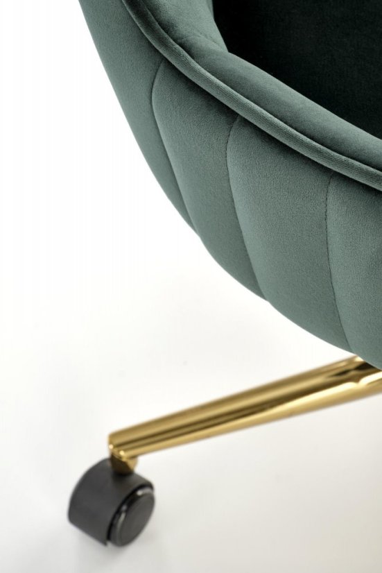 Kancelárska otočná stolička TIMOTEO — kov, látka, zelená