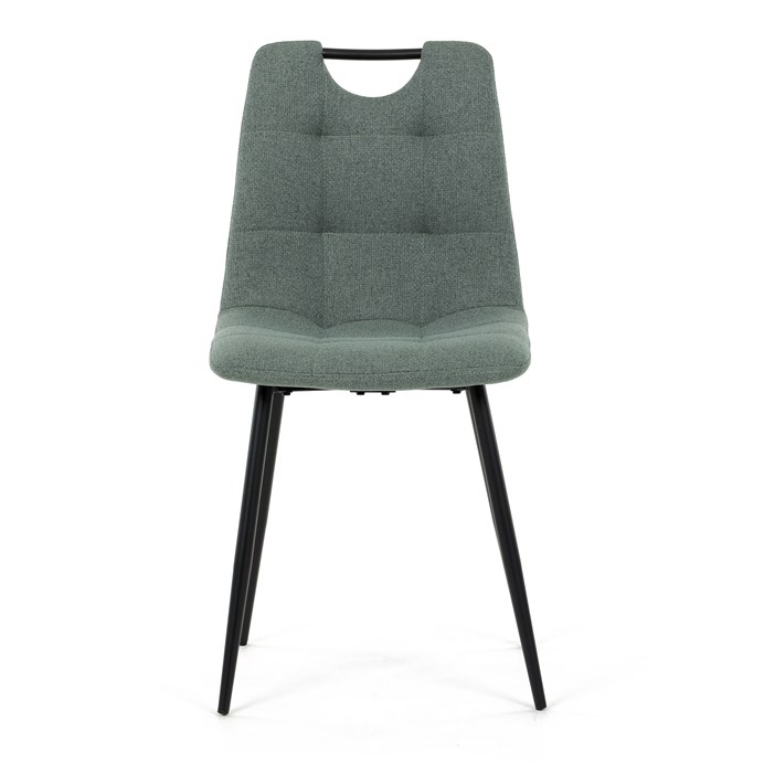 Jídelní židle FORMA – zelená látka, černé kovové nohy Autronic