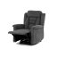Relaxačné kreslo ELECTRO s elektrickým ovládaním a pomocou pri vstávaní - šedá látka