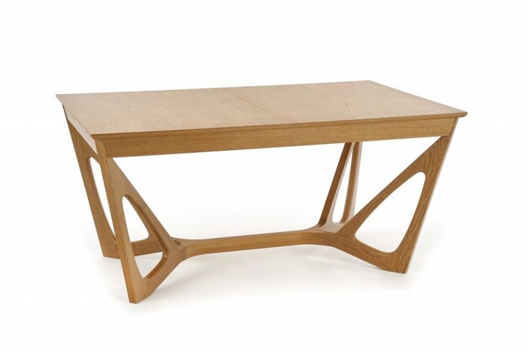 Jídelní rozkládací stůl WENANTY –⁠ 160x100x77 (+80) dřevo, dub medový