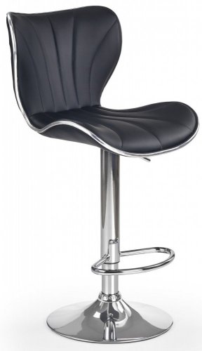 Barová stolička NEUF – ekokoža, čierna