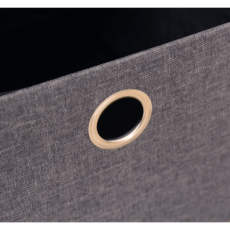 Sedací taburet s úložným priestorom SETIN — látka, sivá