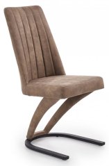 Jedálenská stolička MARK – ekokoža, hnedá