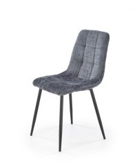 Jedálenská stolička ALTA — kov, látka, sivá
