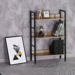 Regál ESTILO I — černá / dekor dub Autronic