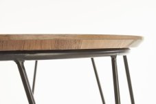 Konferenční stolek NUBIRA – MDF, ocel, černá / ořech Halmar