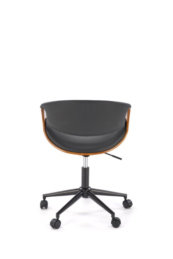 Kancelářské křeslo BILBO —  ekokůže, černá / ořech Halmar