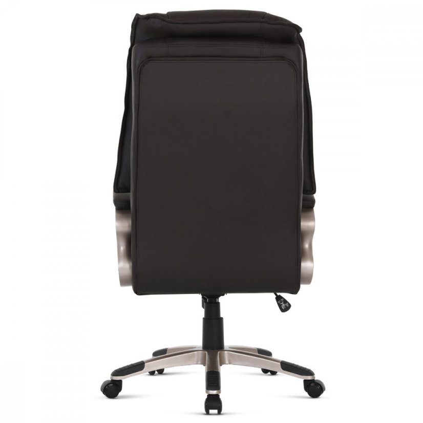 Kancelářské křeslo SALEM — kůže, hnědá Autronic