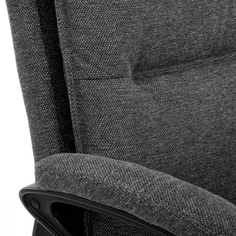 Kancelárske kreslo EZRA — kov, látka, sivá