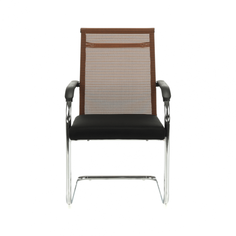 Konferenčná stolička ESIN - sieť/látka, viacfarebná - Farbové varianty ESIN: Hneda/čierna
