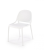Jedálenská stolička BERN — plast, biela