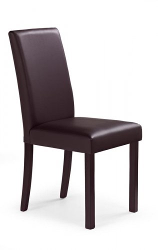 Jídelní židle NIKKO – masiv, ekokůže, tmavě hnědá