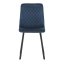 Elegantná jedálenská stolička NOX – modrý zamat, čierny kov Autronic