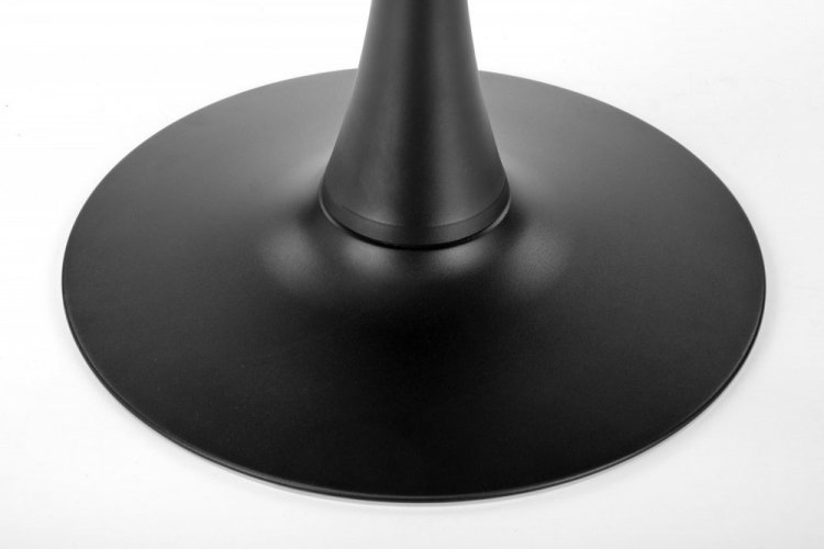 Jídelní kulatý stůl OLMO — průměr 90 cm, černá / zlatý dub