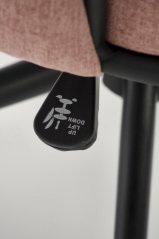 Kancelárska otočná stolička TALON — látka, ružová