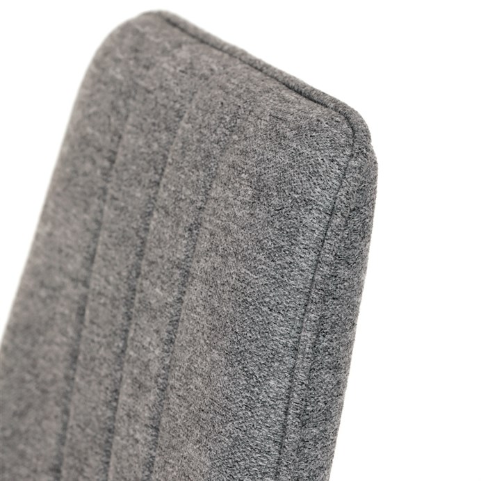 Industriální jídelní židle LENA Autronic – šedá látka, kovové nohy