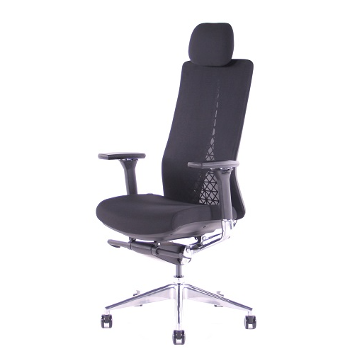 Kancelárska ergonomická stolička Sego EGO — čierna, nosnosť 140 kg