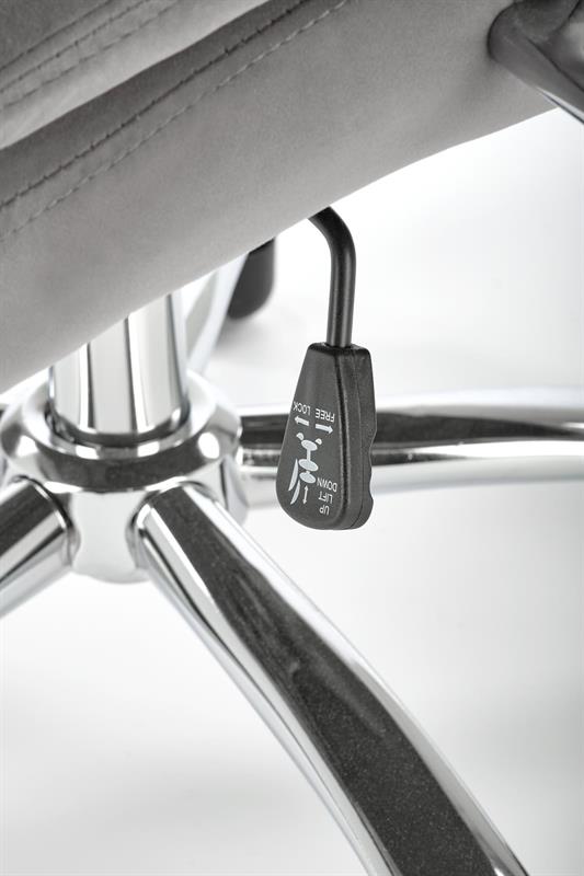 Kancelárske kreslo KING 2 — látka, sivá, nosnosť 130 kg