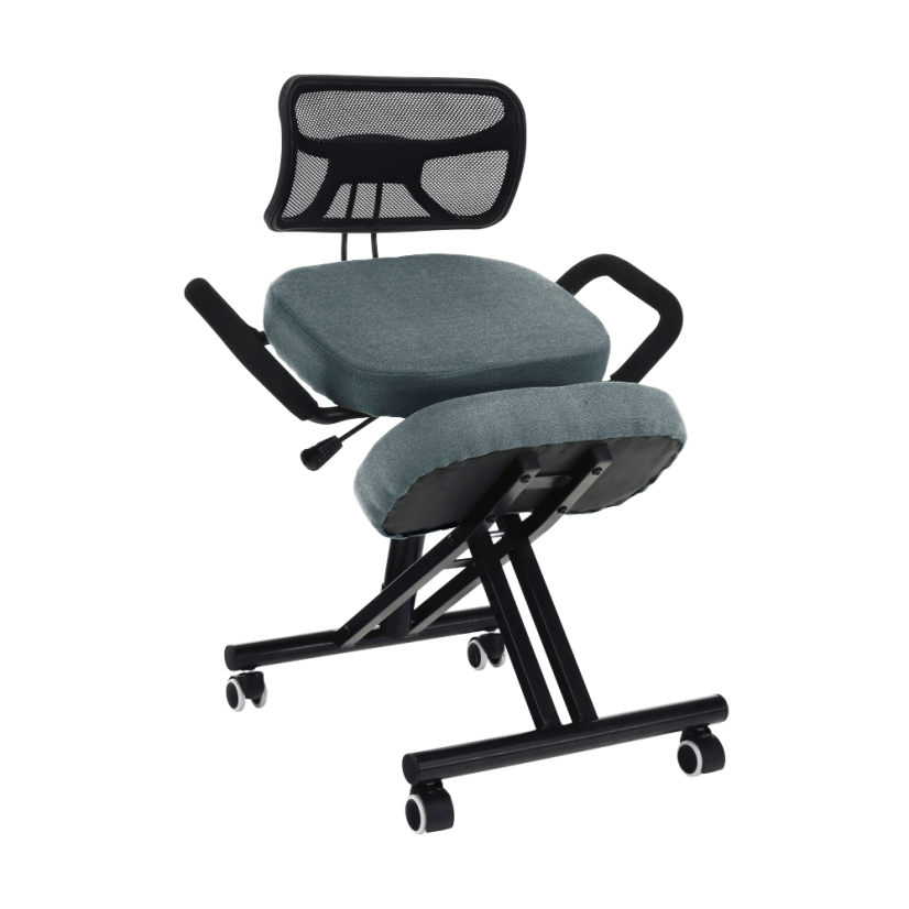 Ergonomická kľačka RUFUS – sivá látka