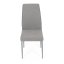 Jedálenská stolička LENA s sivým poťahom a šedými kovovými nohami